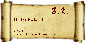 Bille Katalin névjegykártya